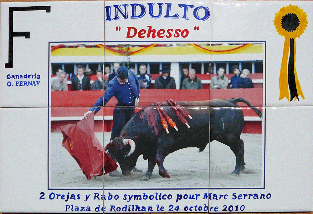 plaque commémorative indulto ganadéria fernay